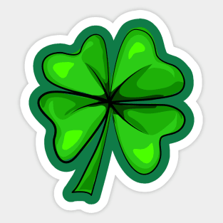 Four Leaf Clover Shamrock Happy St Patrick's Day Men Women Sticker